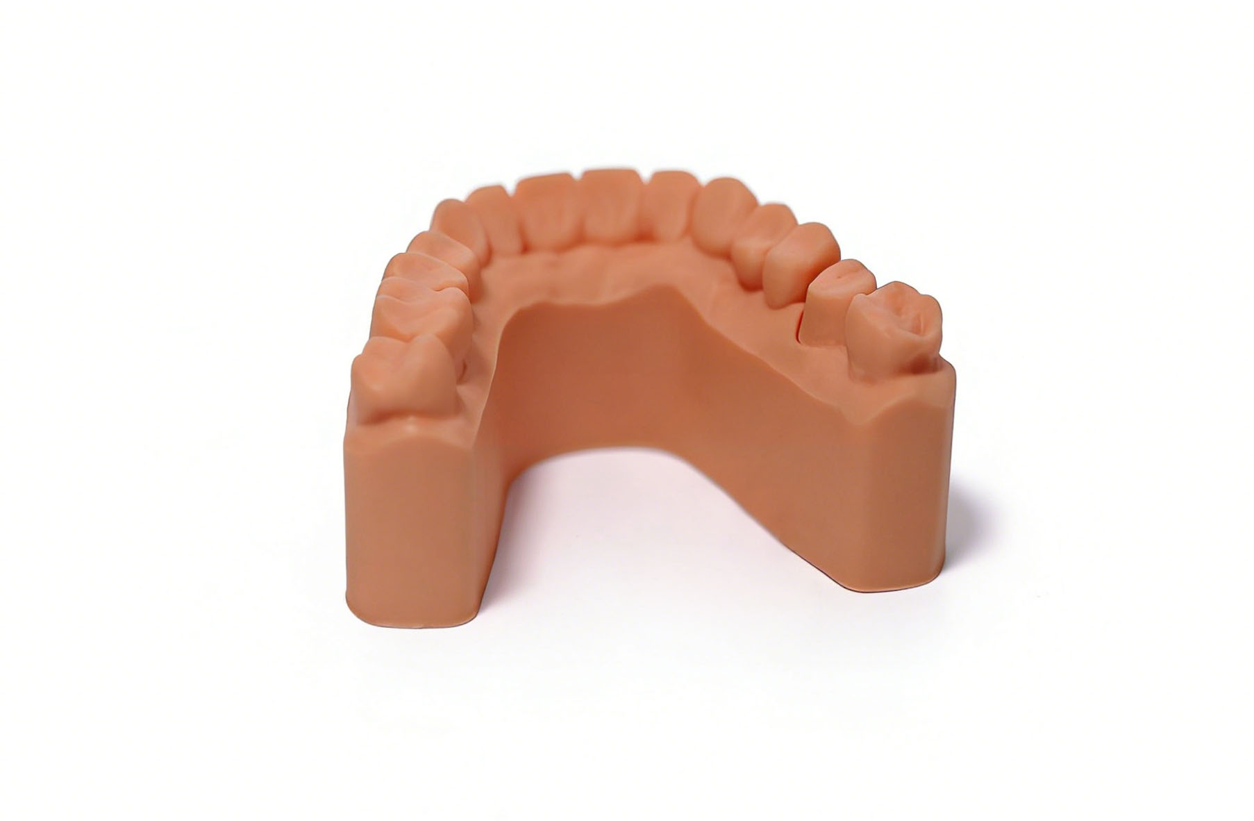 Orthodontic dental arch models arranged after resin printing