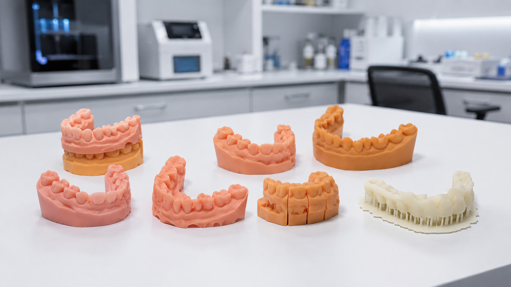 Restorative and implant working models produced by resin 3D printing