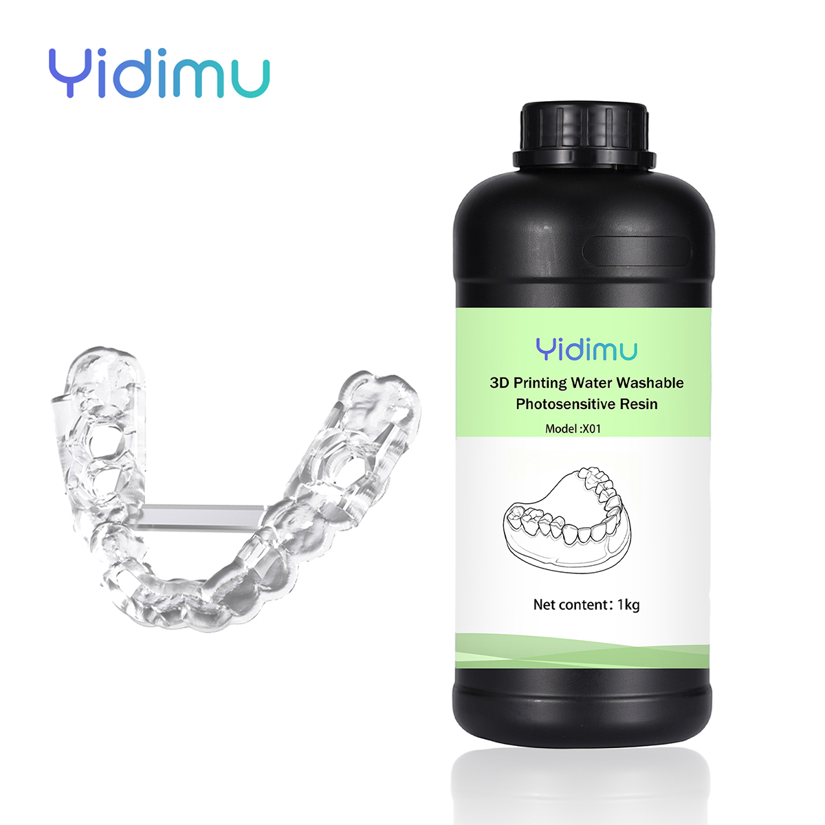 Water-washable dental model resin for resin 3D printing