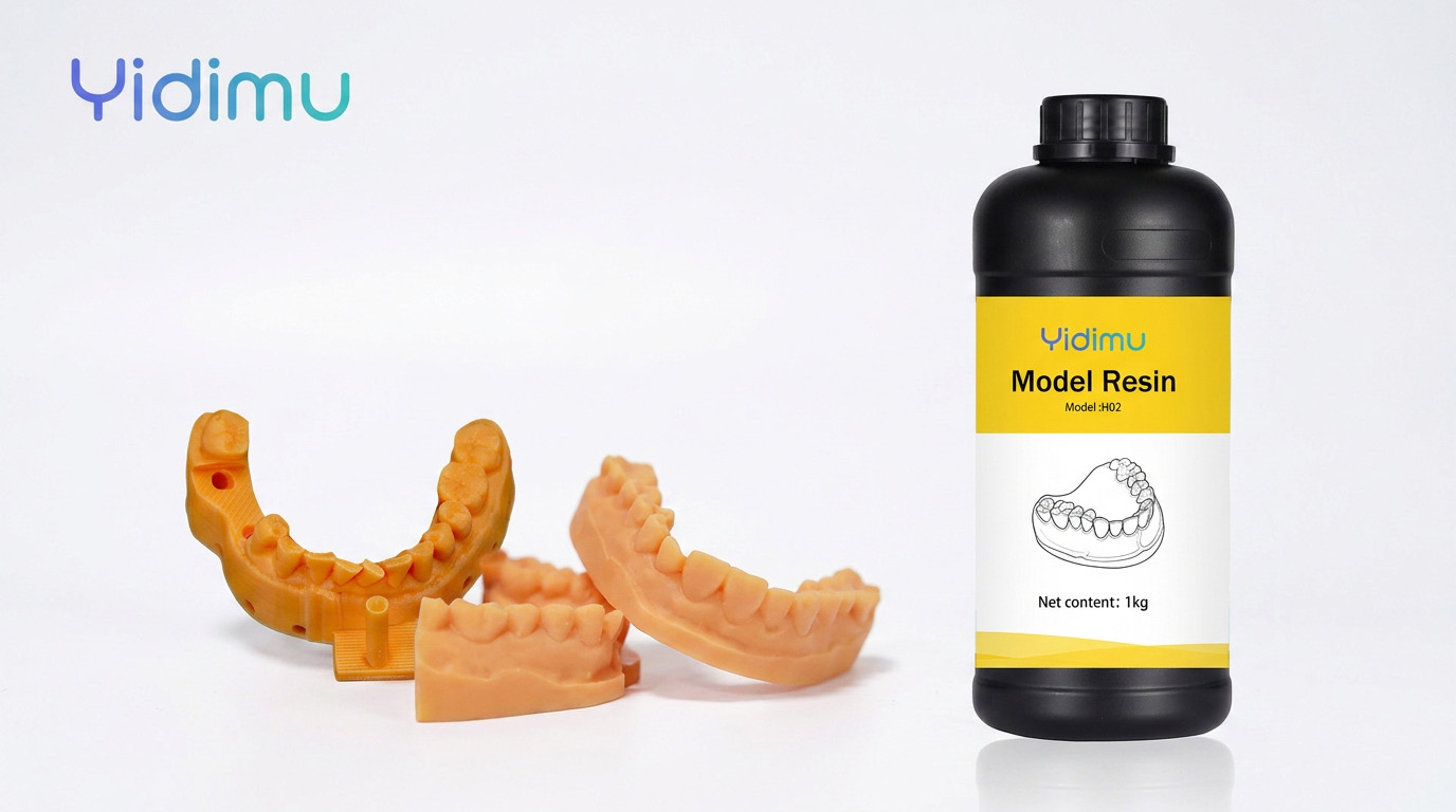 Yidimu yellow dental model resin and yellow printed dental arch models